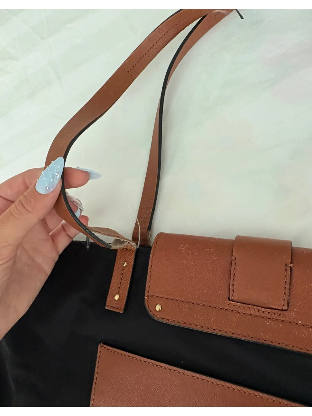 Tory Burch black nylon tote